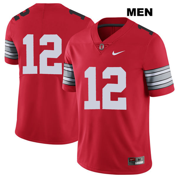 Ohio State Buckeyes Men's Sevyn Banks #12 Red Authentic Nike 2018 Spring Game No Name College NCAA Stitched Football Jersey CY19C24AI
